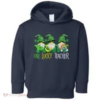 One Lucky Teacher Gnome St Patrick's Day Toddler Hoodie thumb 0