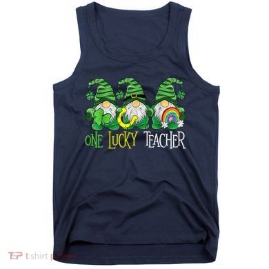 One Lucky Teacher Gnome St Patrick's Day Tank Top