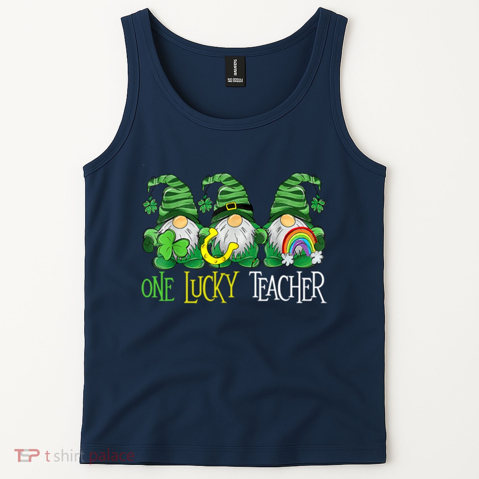One Lucky Teacher Gnome St Patrick's Day Tank Top