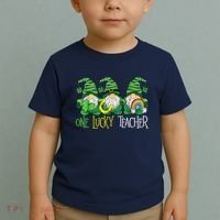 One Lucky Teacher Gnome St Patrick's Day Toddler T-Shirt thumb 2