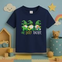 One Lucky Teacher Gnome St Patrick's Day Toddler T-Shirt thumb 3