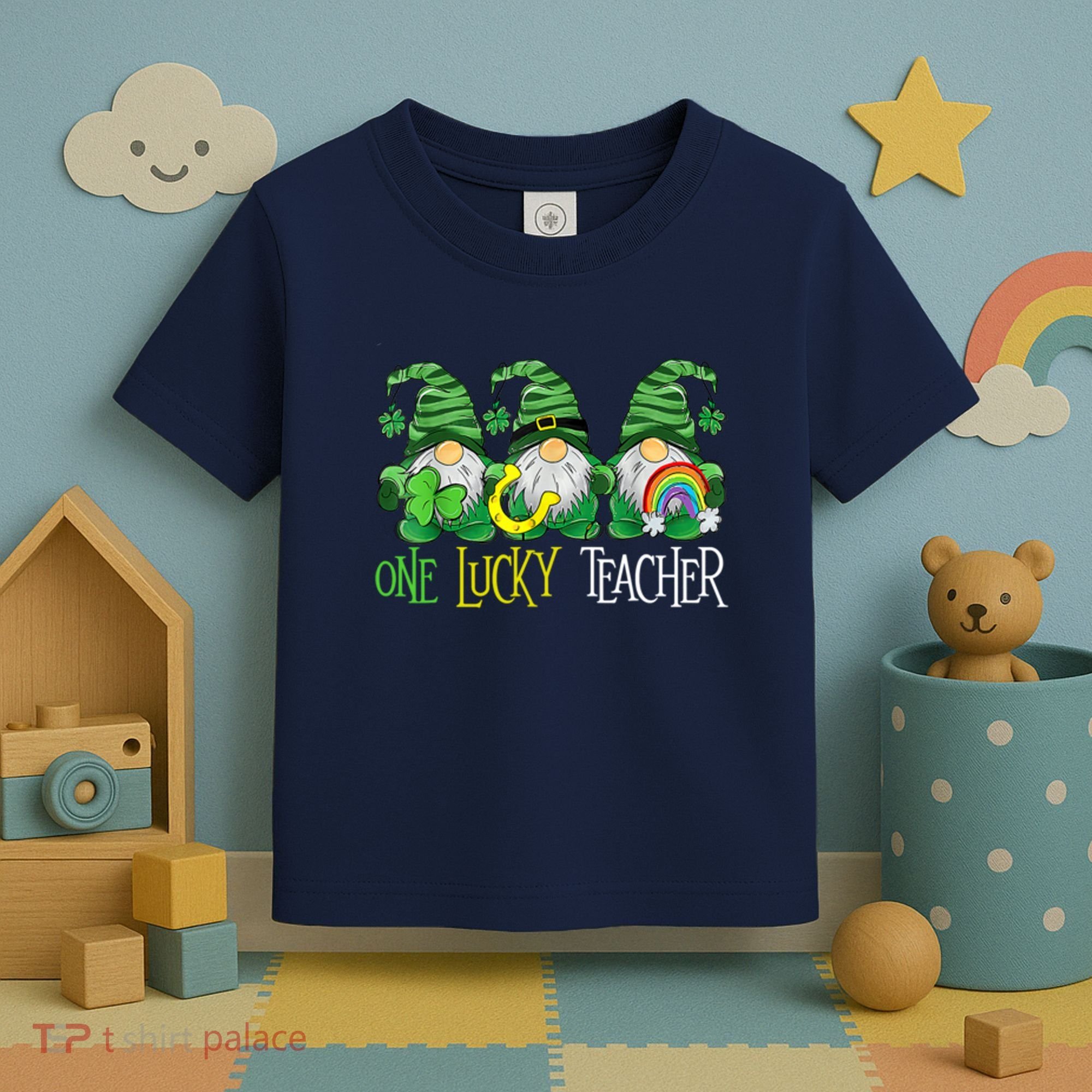 One Lucky Teacher Gnome St Patrick's Day Toddler T-Shirt