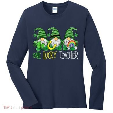 One Lucky Teacher Gnome St Patrick's Day Women's Long Sleeve Shirt