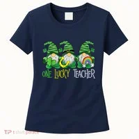 One Lucky Teacher Gnome St Patrick's Day Women's T-Shirt thumb 0