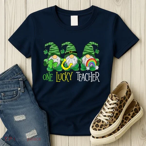 One Lucky Teacher Gnome St Patrick's Day Women's T-Shirt