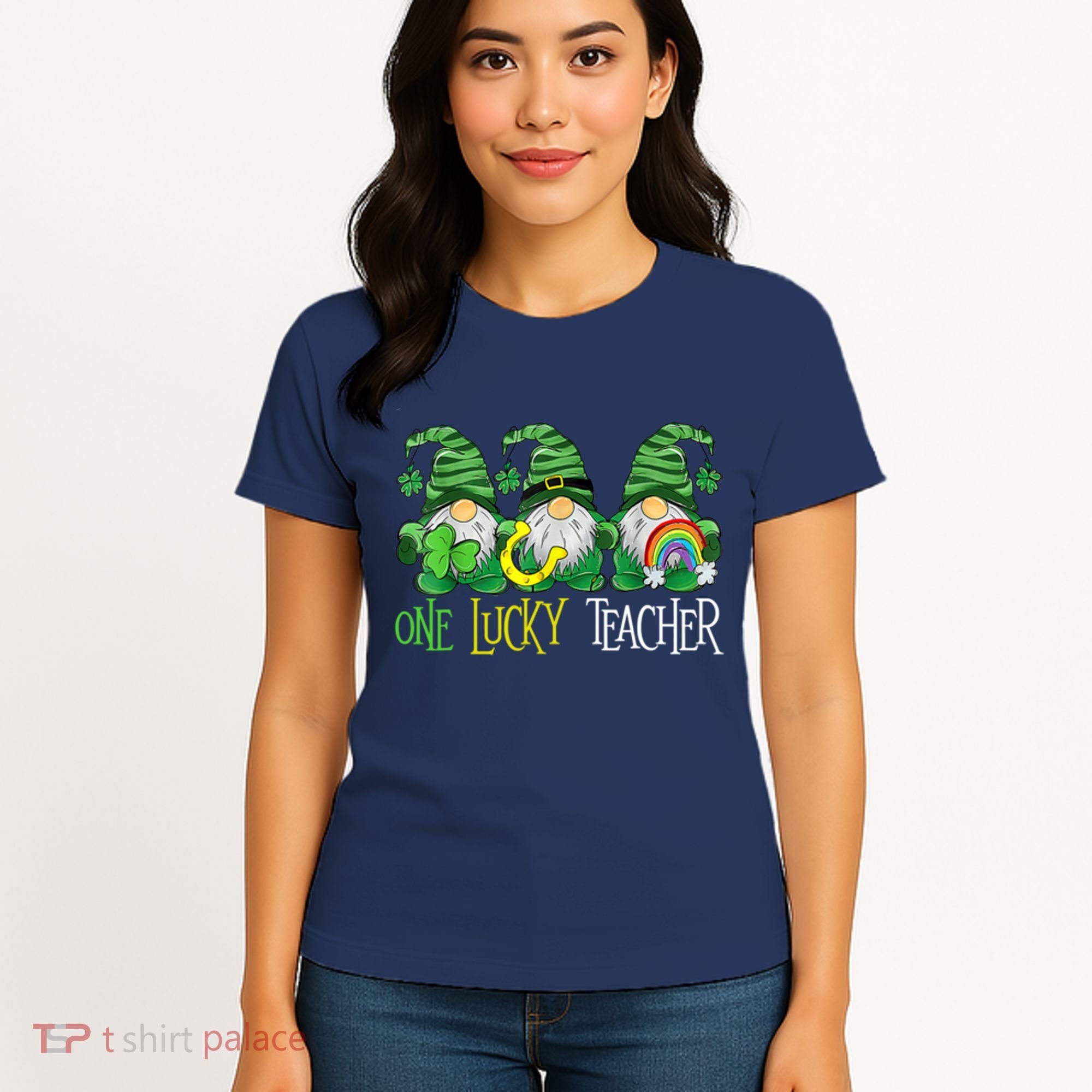 One Lucky Teacher Gnome St Patrick's Day Women's T-Shirt
