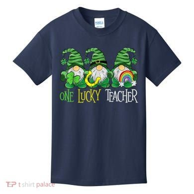 One Lucky Teacher Gnome St Patrick's Day Kids T-Shirt