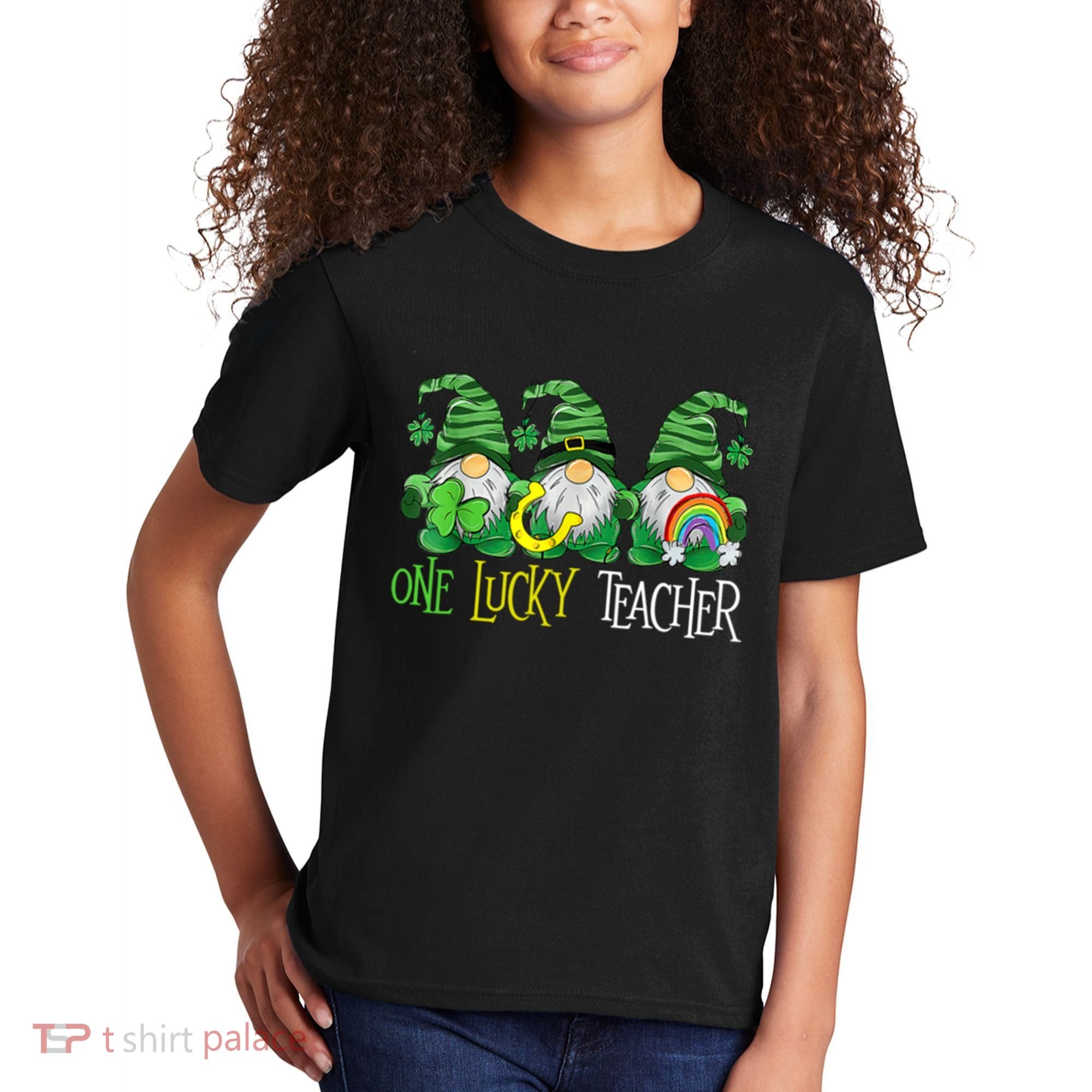 One Lucky Teacher Gnome St Patrick's Day Kids T-Shirt