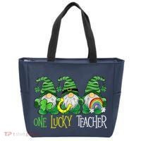 One Lucky Teacher Gnome St Patrick's Day Tote Bag thumb 0
