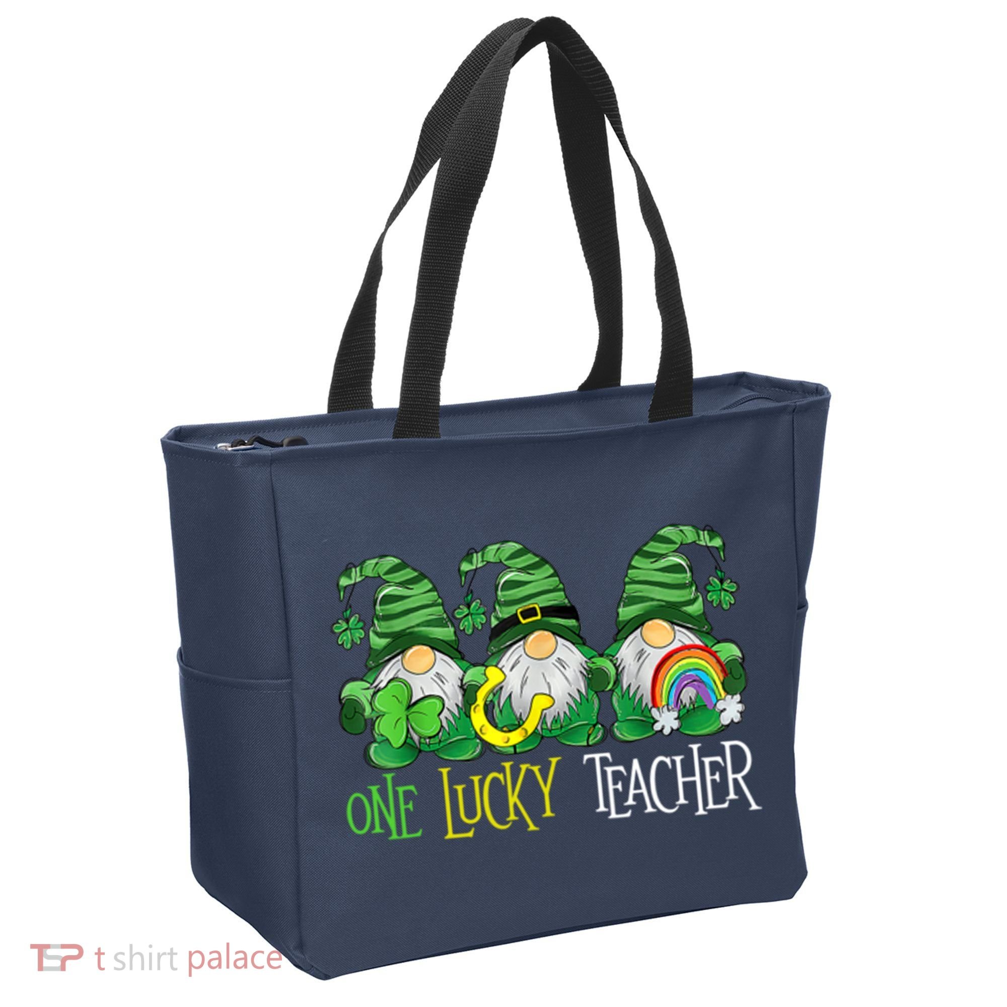 One Lucky Teacher Gnome St Patrick's Day Tote Bag