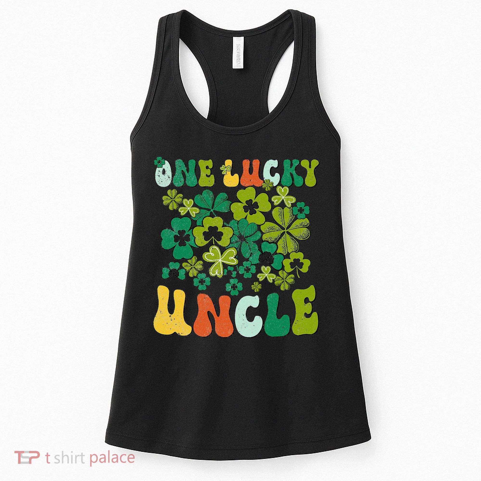 One Lucky Uncle Happy St Patrick's Day Irish Family Women's Tank Top