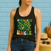 One Lucky Uncle Happy St Patrick's Day Irish Family Women's Tank Top thumb 2