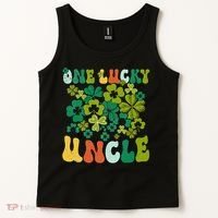 One Lucky Uncle Happy St Patrick's Day Irish Family Tank Top thumb 2