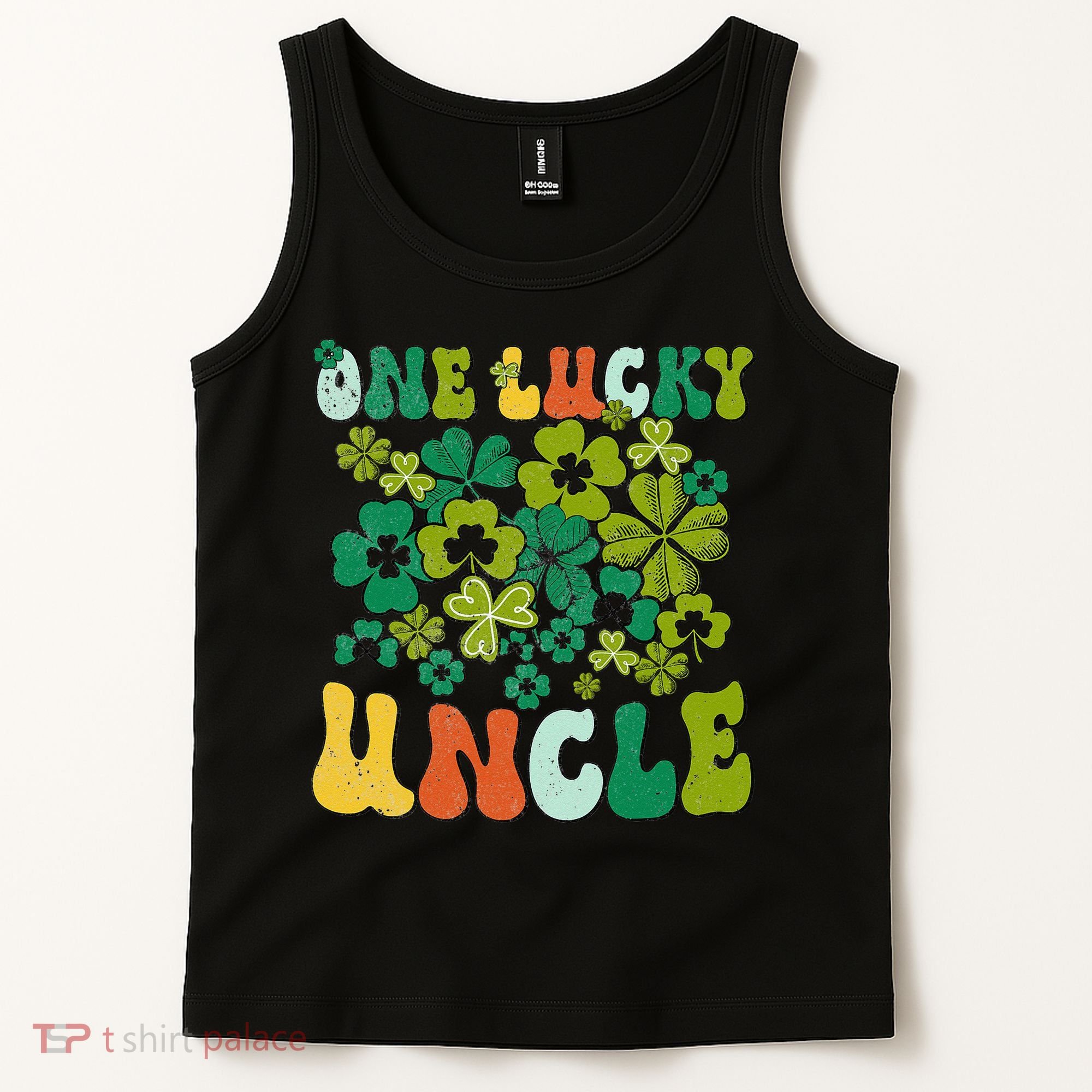 One Lucky Uncle Happy St Patrick's Day Irish Family Tank Top