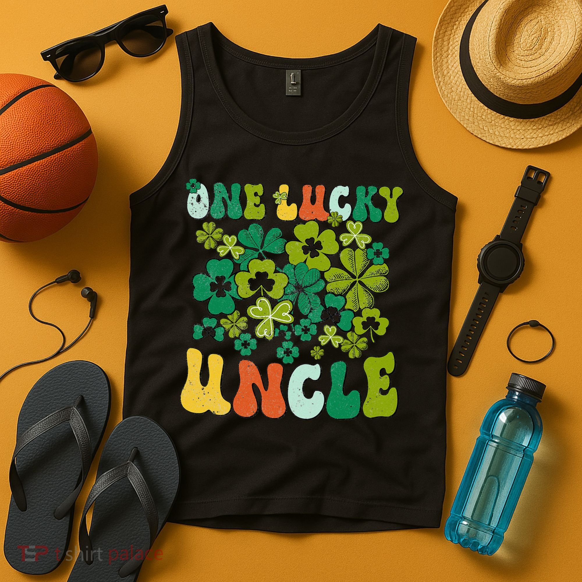 One Lucky Uncle Happy St Patrick's Day Irish Family Tank Top