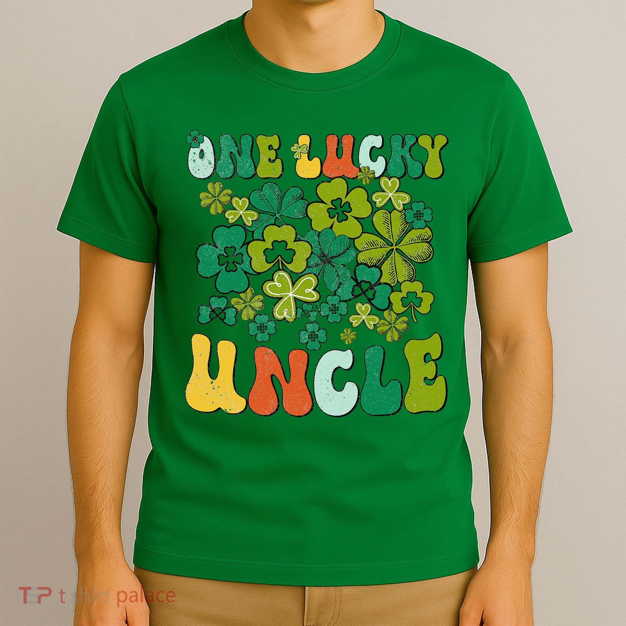 One Lucky Uncle Happy St Patrick's Day Irish Family T-Shirt
