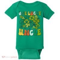 One Lucky Uncle Happy St Patrick's Day Irish Family Baby Bodysuit thumb 0