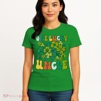 One Lucky Uncle Happy St Patrick's Day Irish Family Women's T-Shirt thumb 4