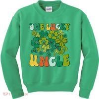 One Lucky Uncle Happy St Patrick's Day Irish Family Kids Sweatshirt thumb 0