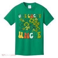 One Lucky Uncle Happy St Patrick's Day Irish Family Kids T-Shirt thumb 0