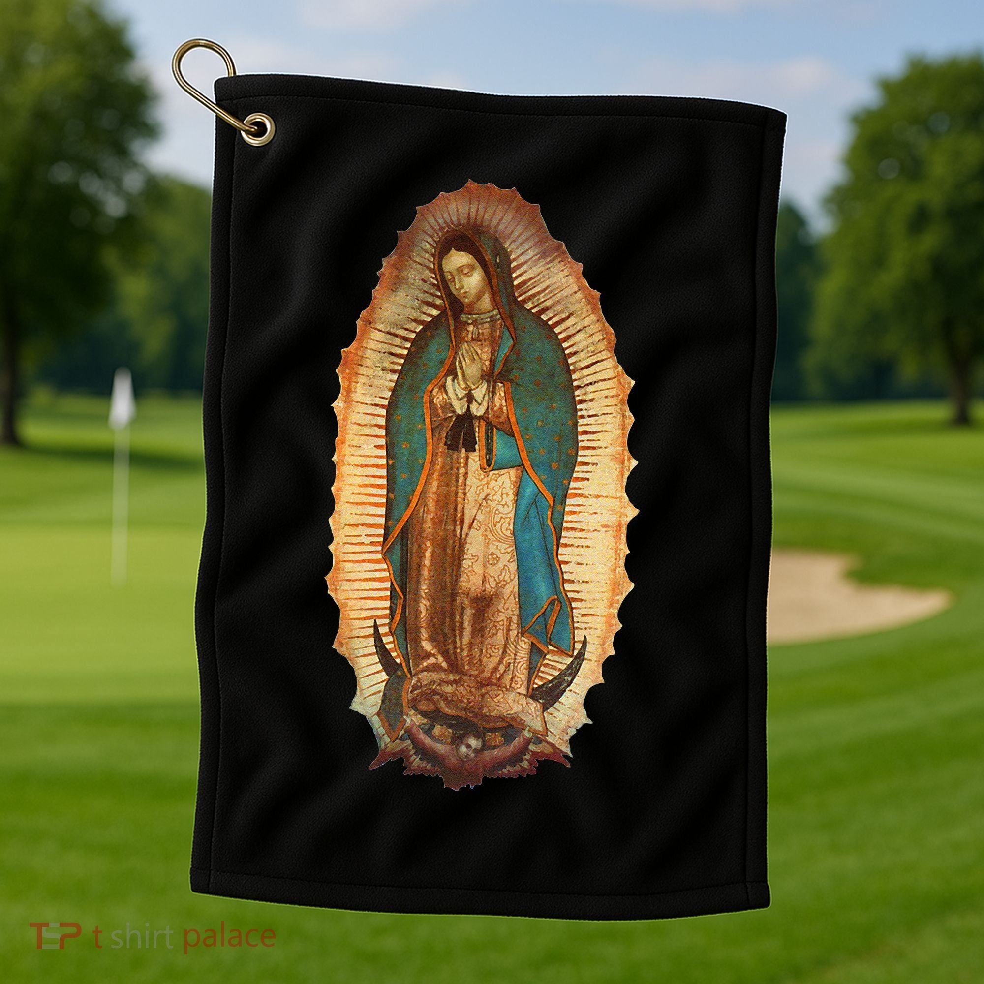 Our Lady Virgen De Guadalupe Virgin Mary Golf Towel
