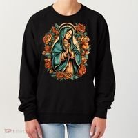 Our Lady Virgen De Guadalupe Virgin Mary Catholic Saint Art Women's Sweatshirt thumb 0