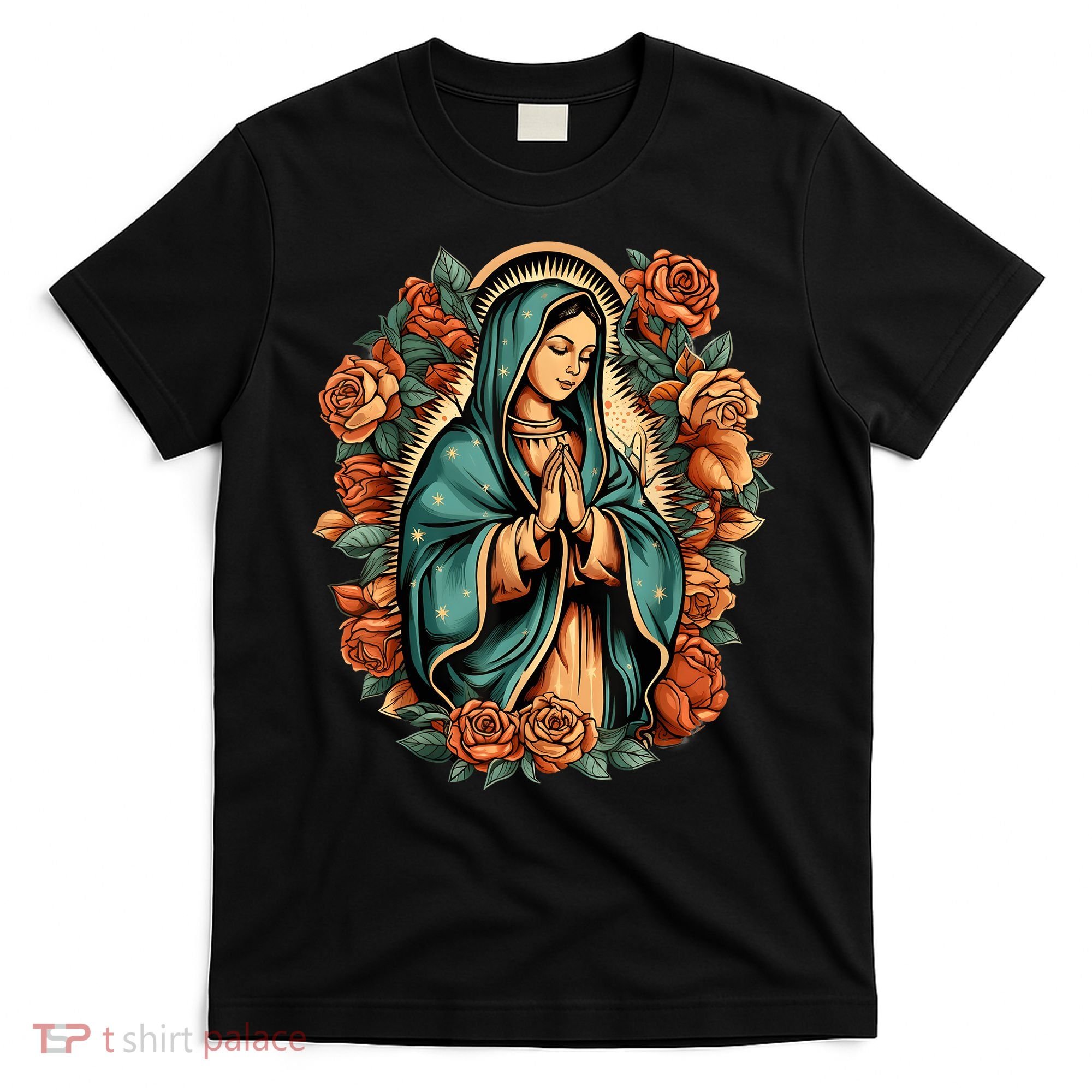 Our Lady Virgen De Guadalupe Virgin Mary Catholic Saint Art T-Shirt