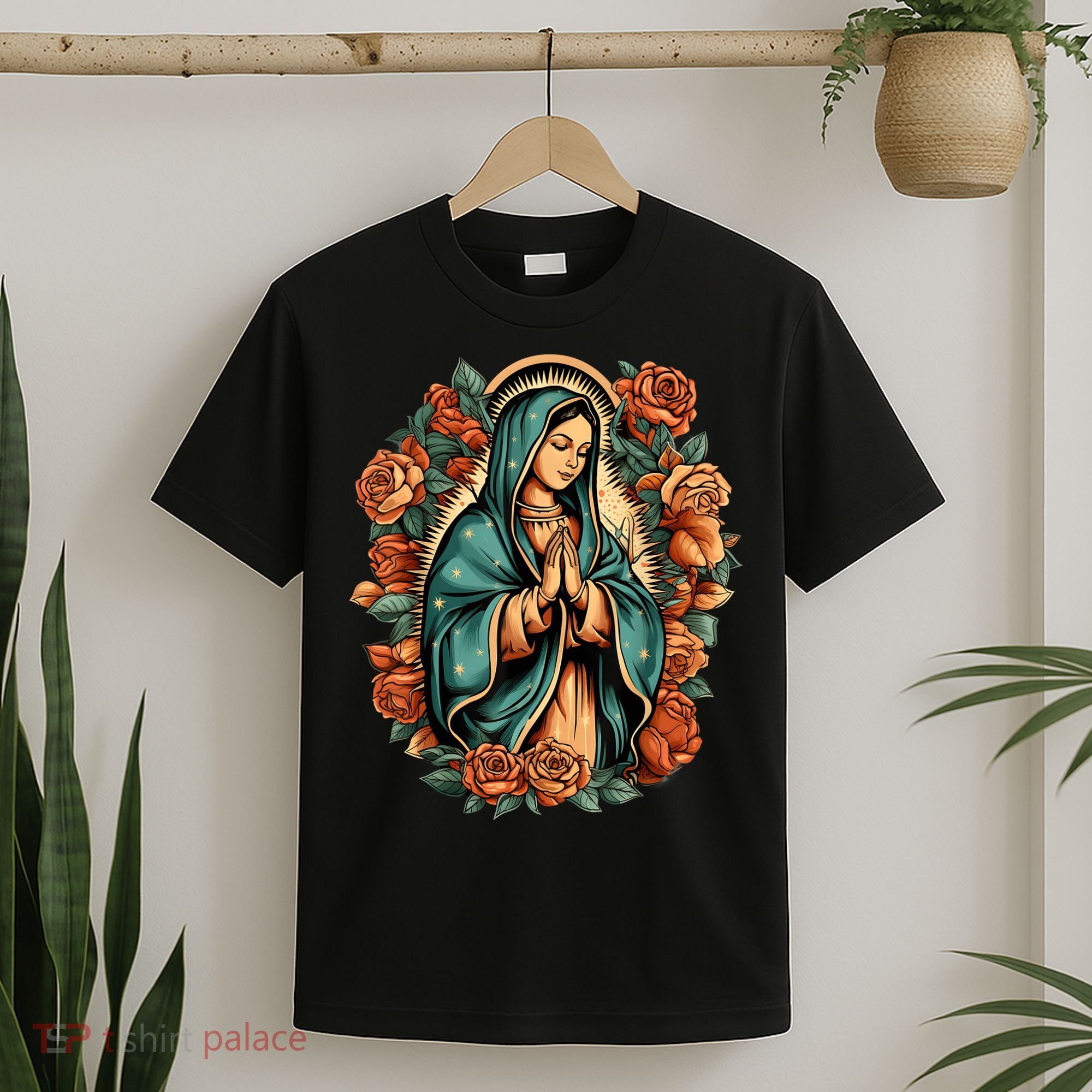 Our Lady Virgen De Guadalupe Virgin Mary Catholic Saint Art T-Shirt