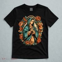 Our Lady Virgen De Guadalupe Virgin Mary Catholic Saint Art T-Shirt thumb 5