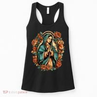 Our Lady Virgen De Guadalupe Virgin Mary Catholic Saint Art Women's Tank Top thumb 0