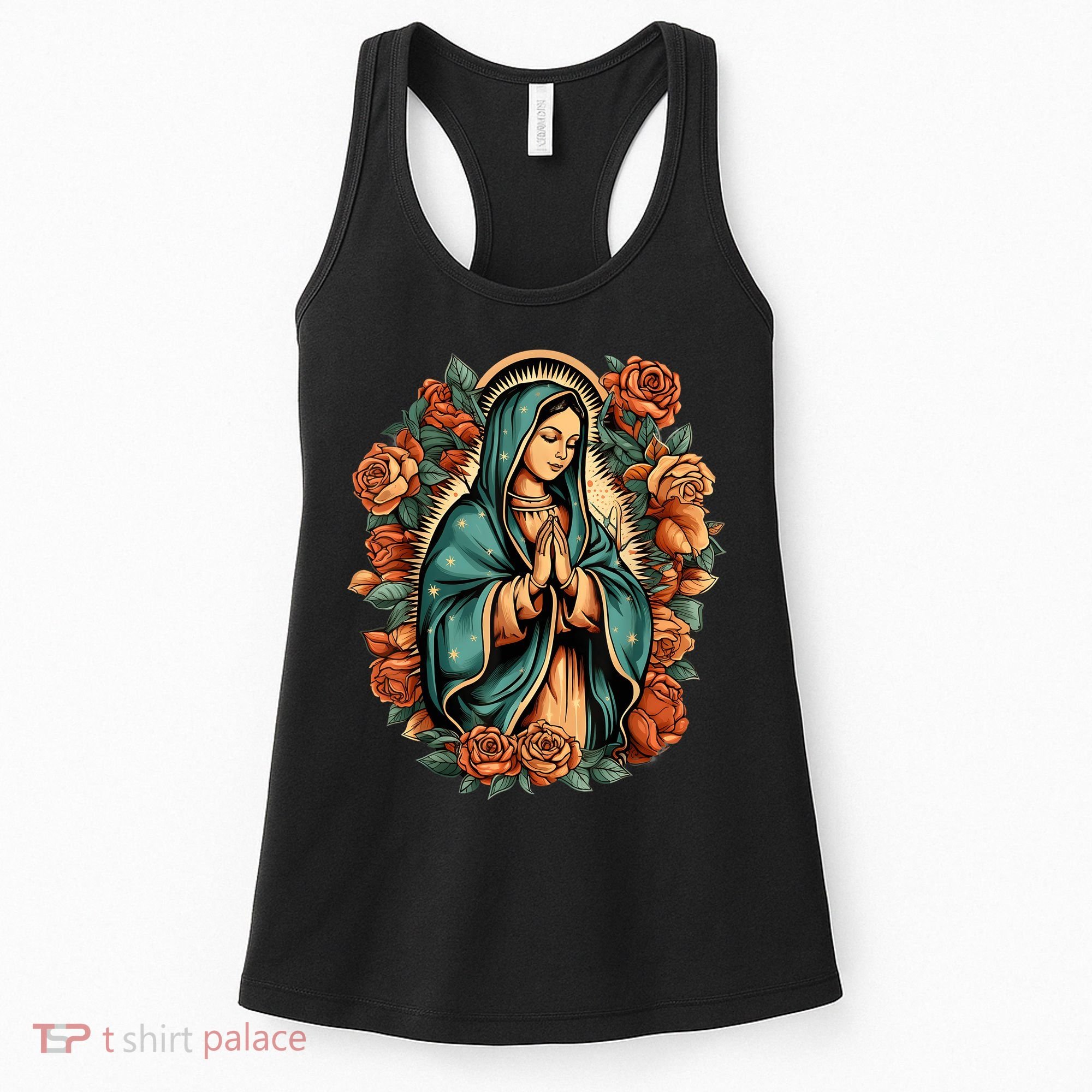 Our Lady Virgen De Guadalupe Virgin Mary Catholic Saint Art Women's Tank Top