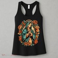 Our Lady Virgen De Guadalupe Virgin Mary Catholic Saint Art Women's Tank Top thumb 3