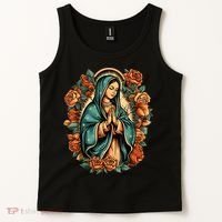 Our Lady Virgen De Guadalupe Virgin Mary Catholic Saint Art Tank Top thumb 2