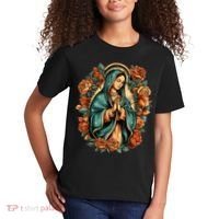 Our Lady Virgen De Guadalupe Virgin Mary Catholic Saint Art Kids T-Shirt thumb 2