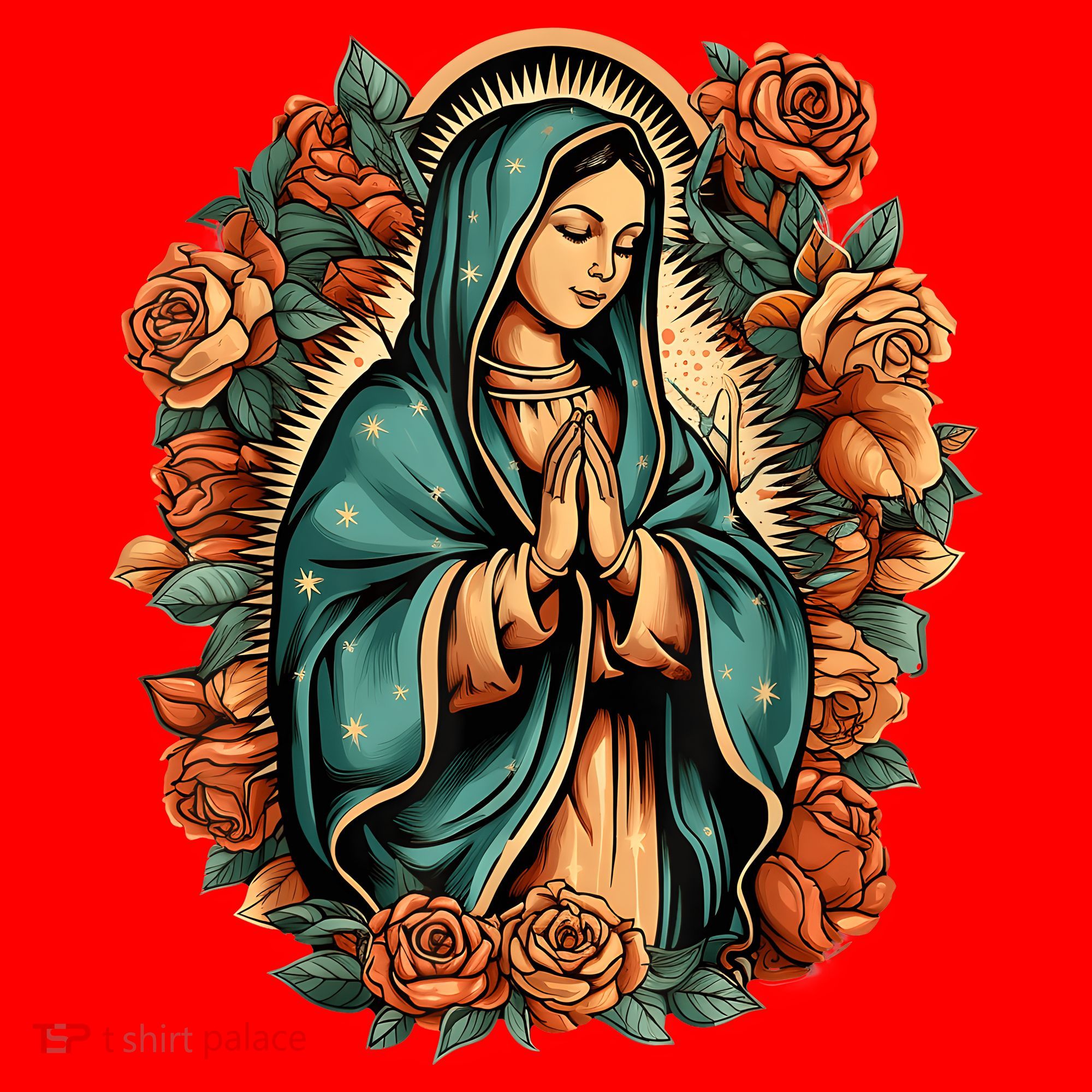 Our Lady Virgen De Guadalupe Virgin Mary Catholic Saint Art Santa Hat