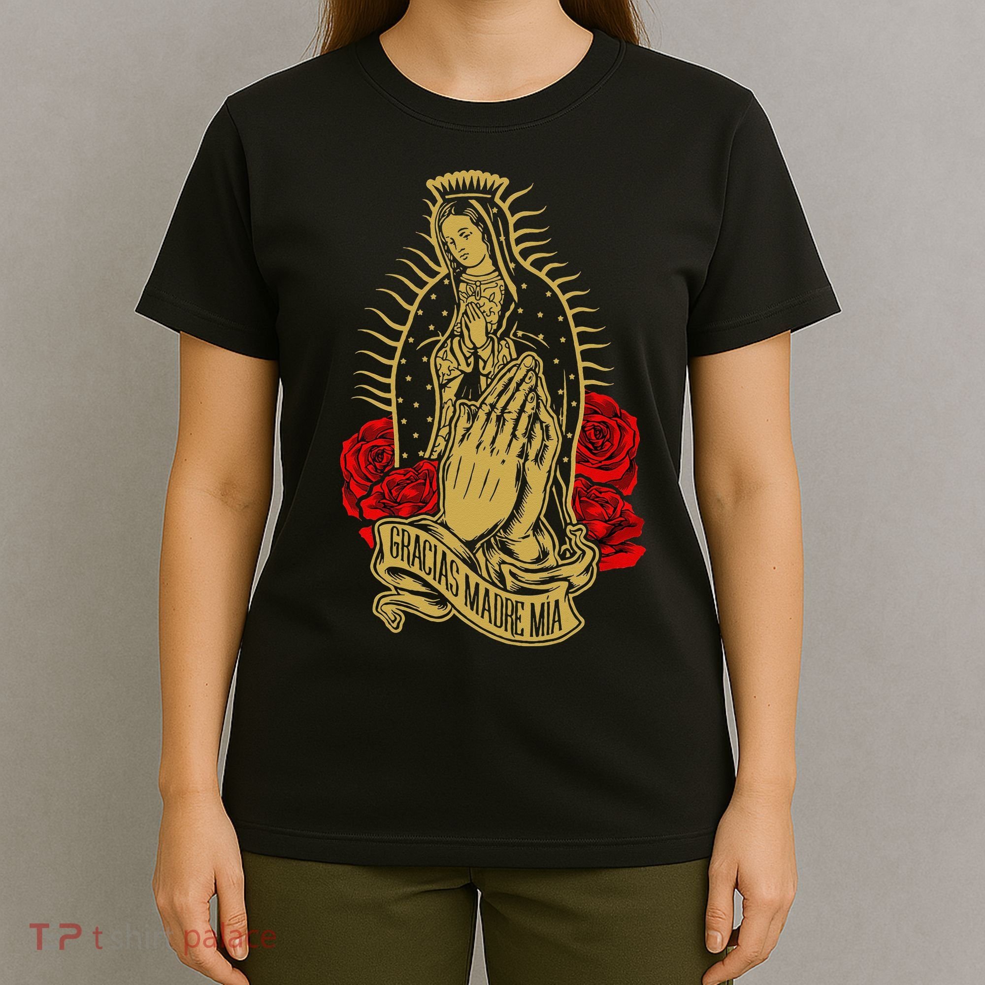 Our Lady Virgen De Guadalupe Virgin Mary Gracias Madre Mía T-Shirt