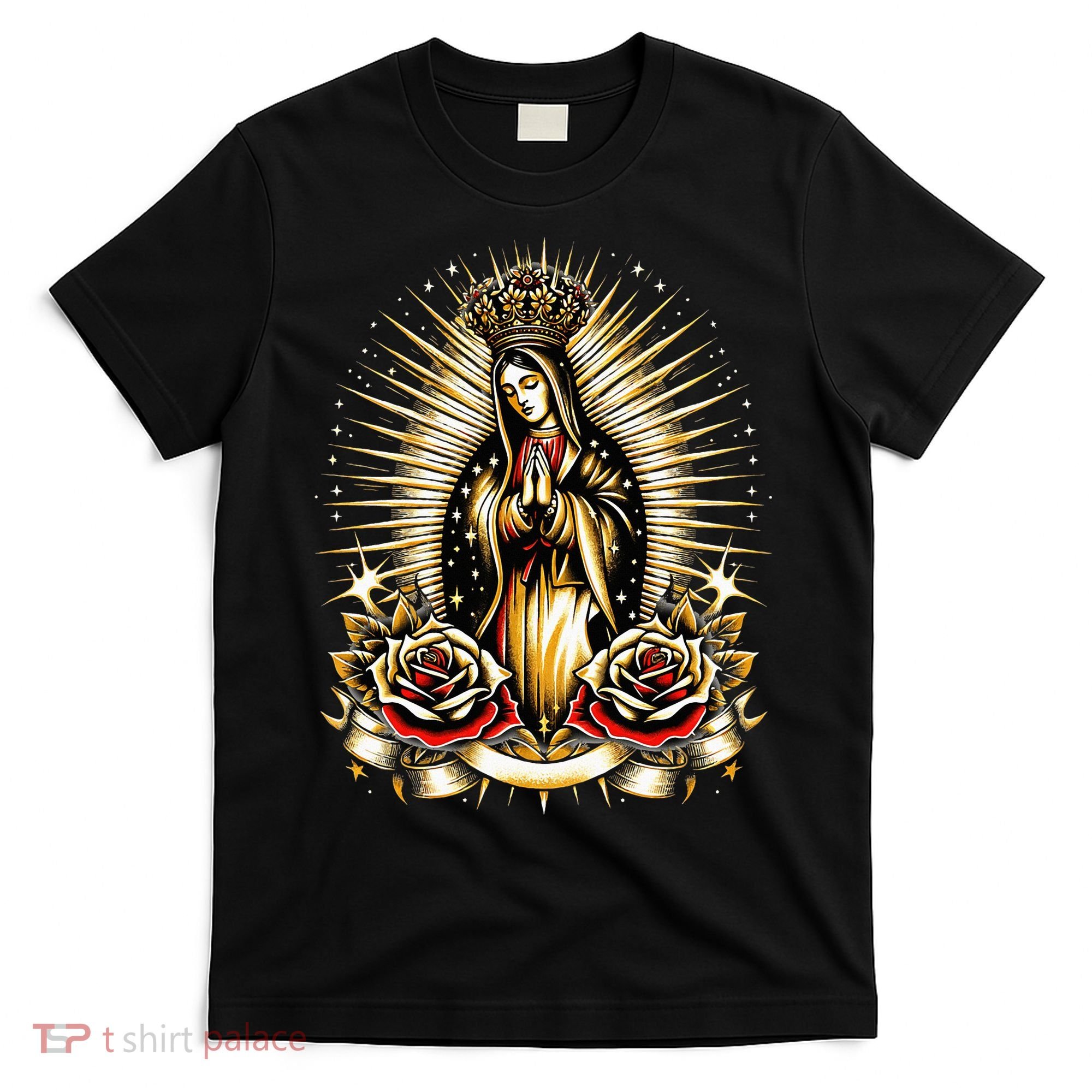 Our Lady Virgen De Guadalupe Virgin Mary Catholic Saint Art T-Shirt
