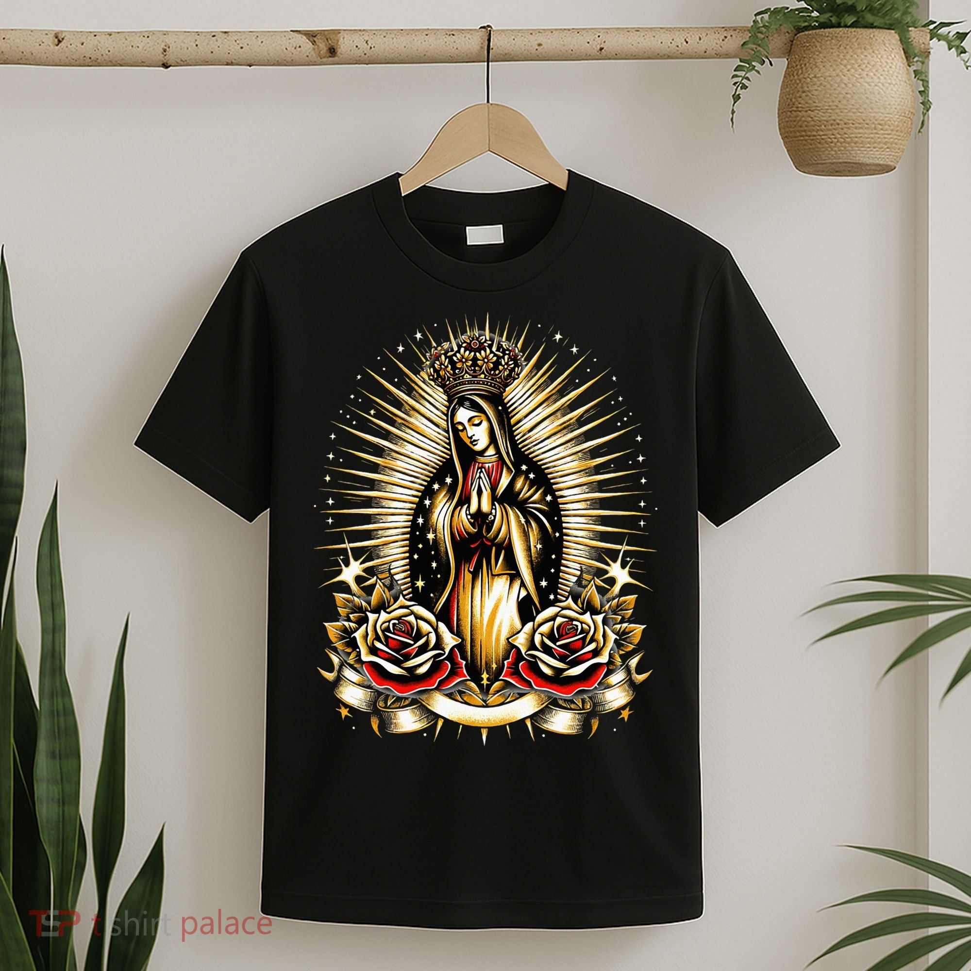 Our Lady Virgen De Guadalupe Virgin Mary Catholic Saint Art T-Shirt