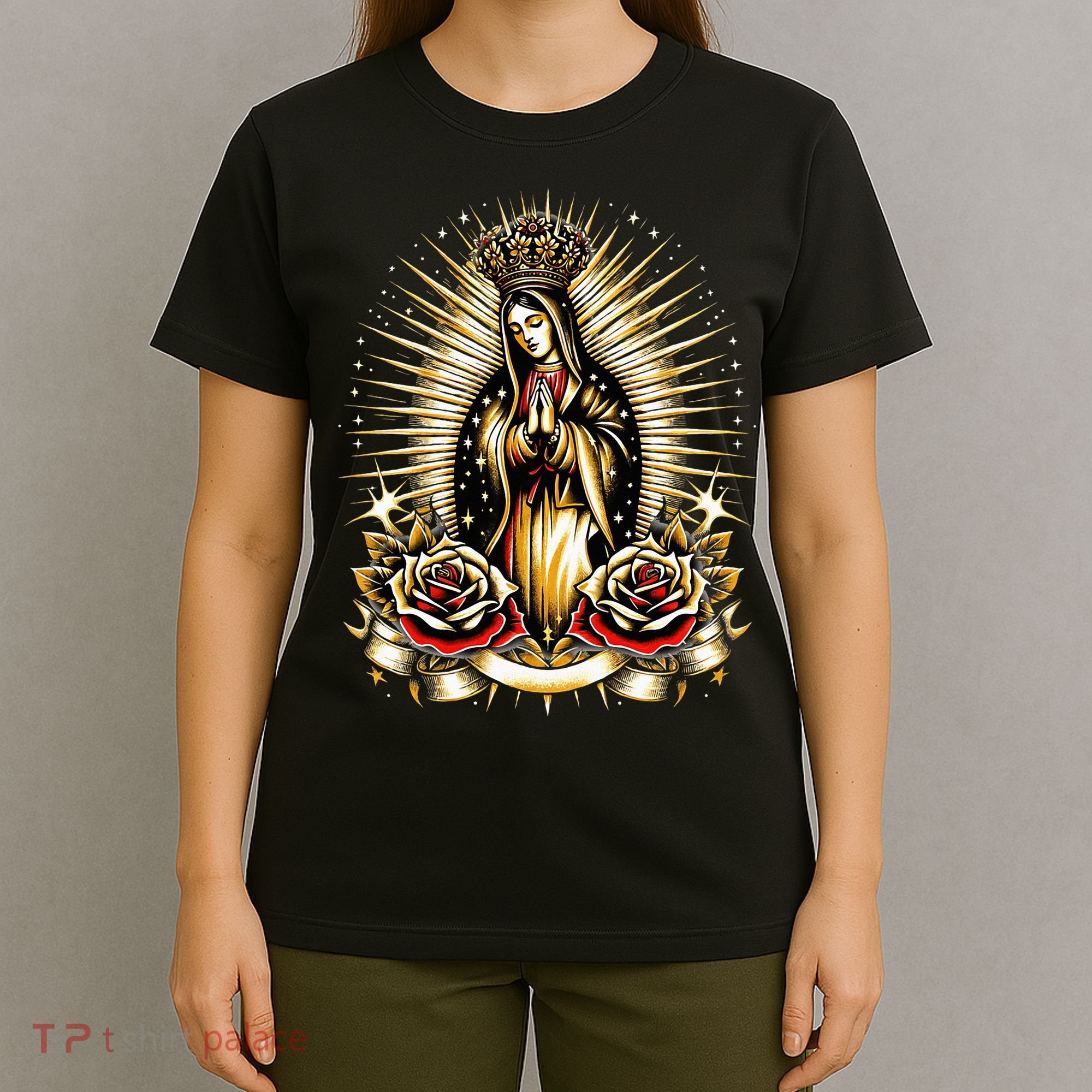 Our Lady Virgen De Guadalupe Virgin Mary Catholic Saint Art T-Shirt