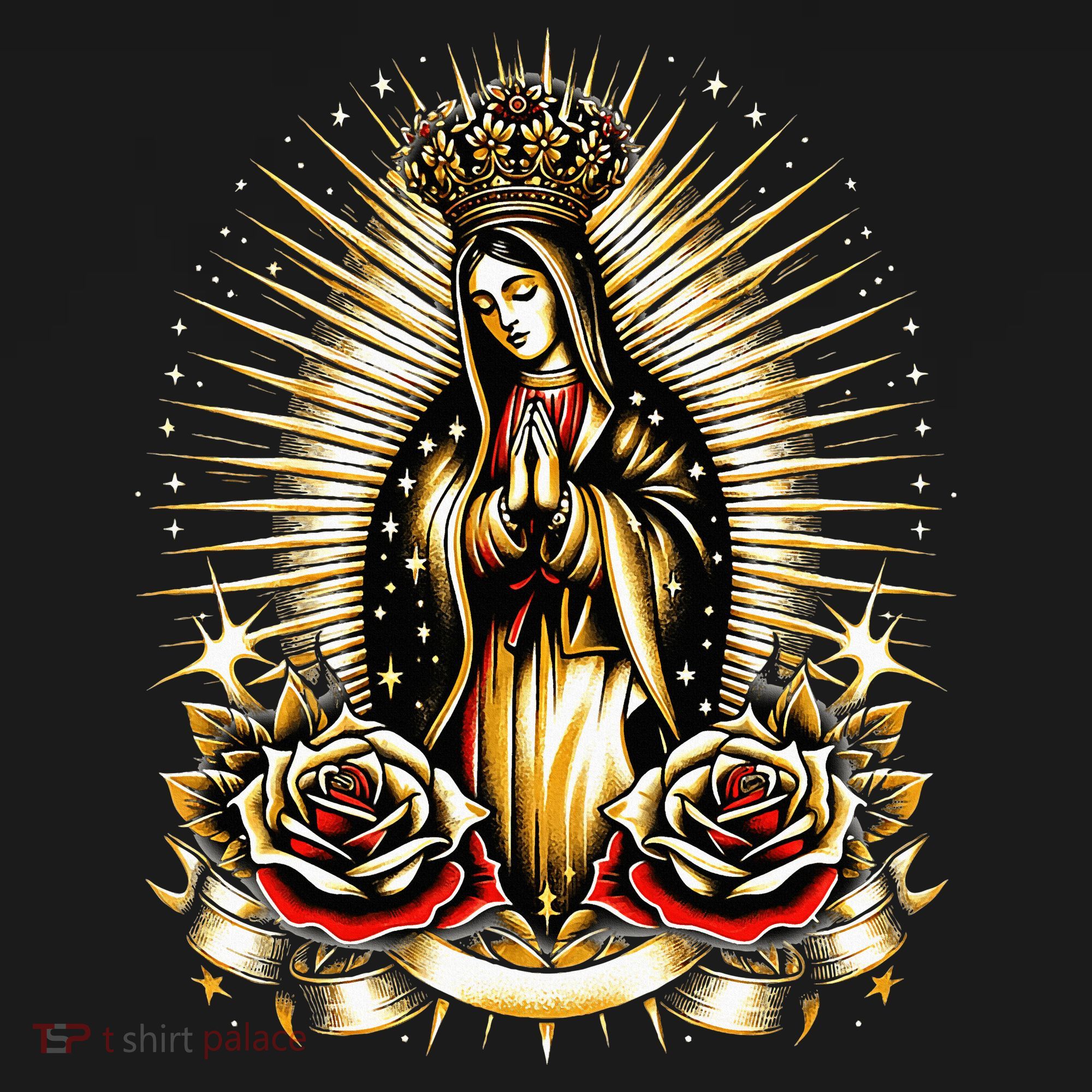 Our Lady Virgen De Guadalupe Virgin Mary Catholic Saint Art T-Shirt