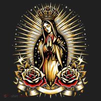 Our Lady Virgen De Guadalupe Virgin Mary Catholic Saint Art Beanie thumb 2