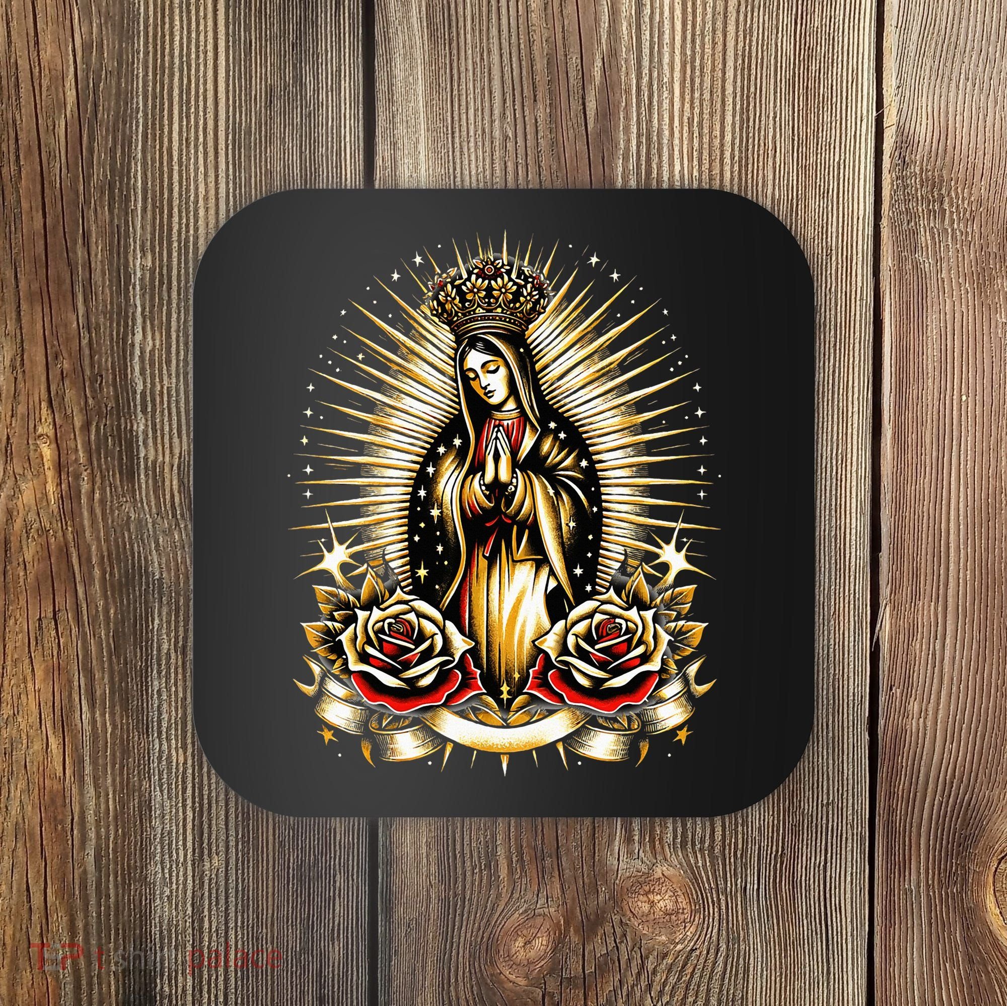 Our Lady Virgen De Guadalupe Virgin Mary Catholic Saint Art Coaster
