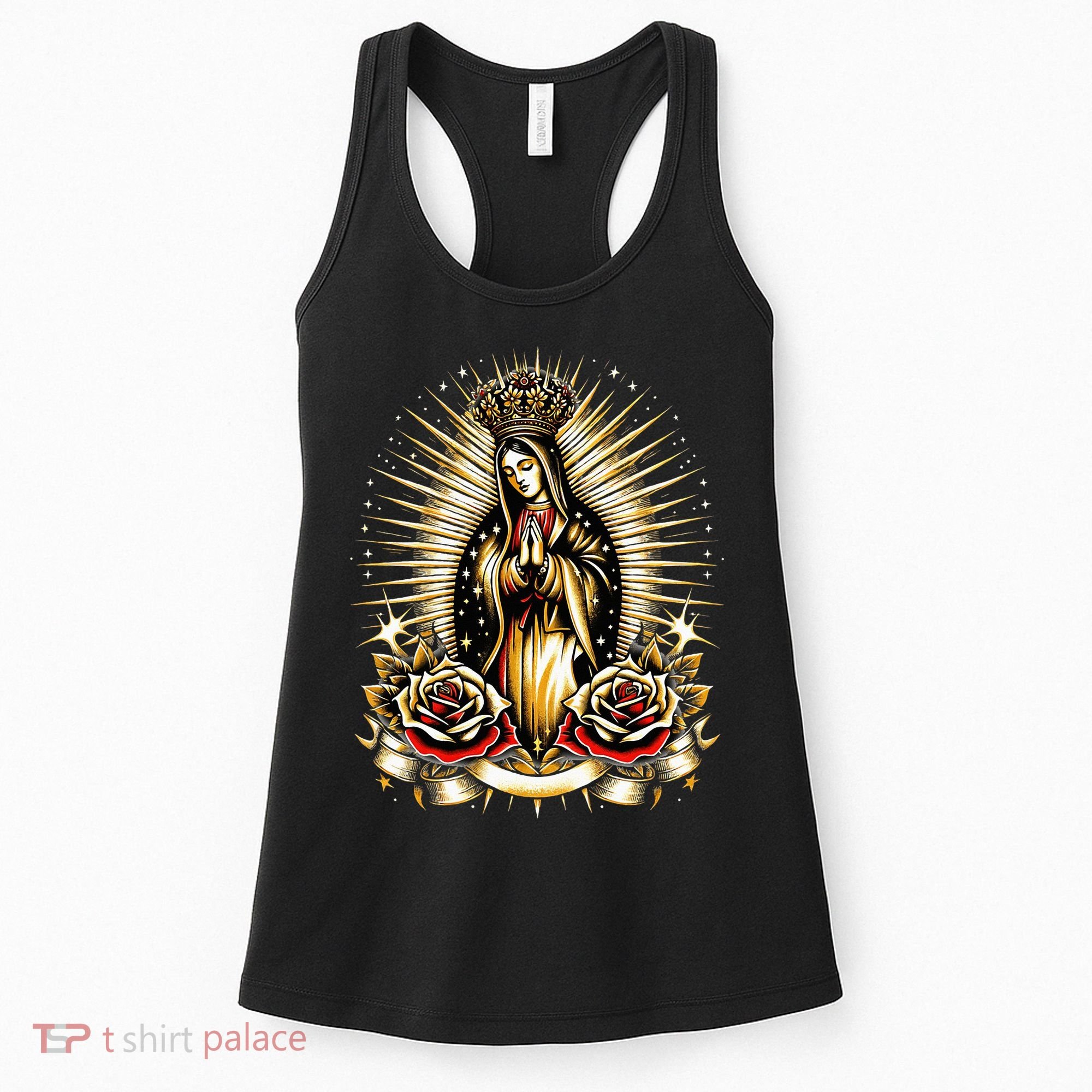 Our Lady Virgen De Guadalupe Virgin Mary Catholic Saint Art Women's Tank Top