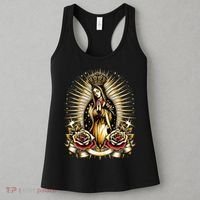Our Lady Virgen De Guadalupe Virgin Mary Catholic Saint Art Women's Tank Top thumb 3