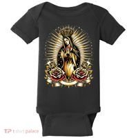 Our Lady Virgen De Guadalupe Virgin Mary Catholic Saint Art Baby Bodysuit thumb 0