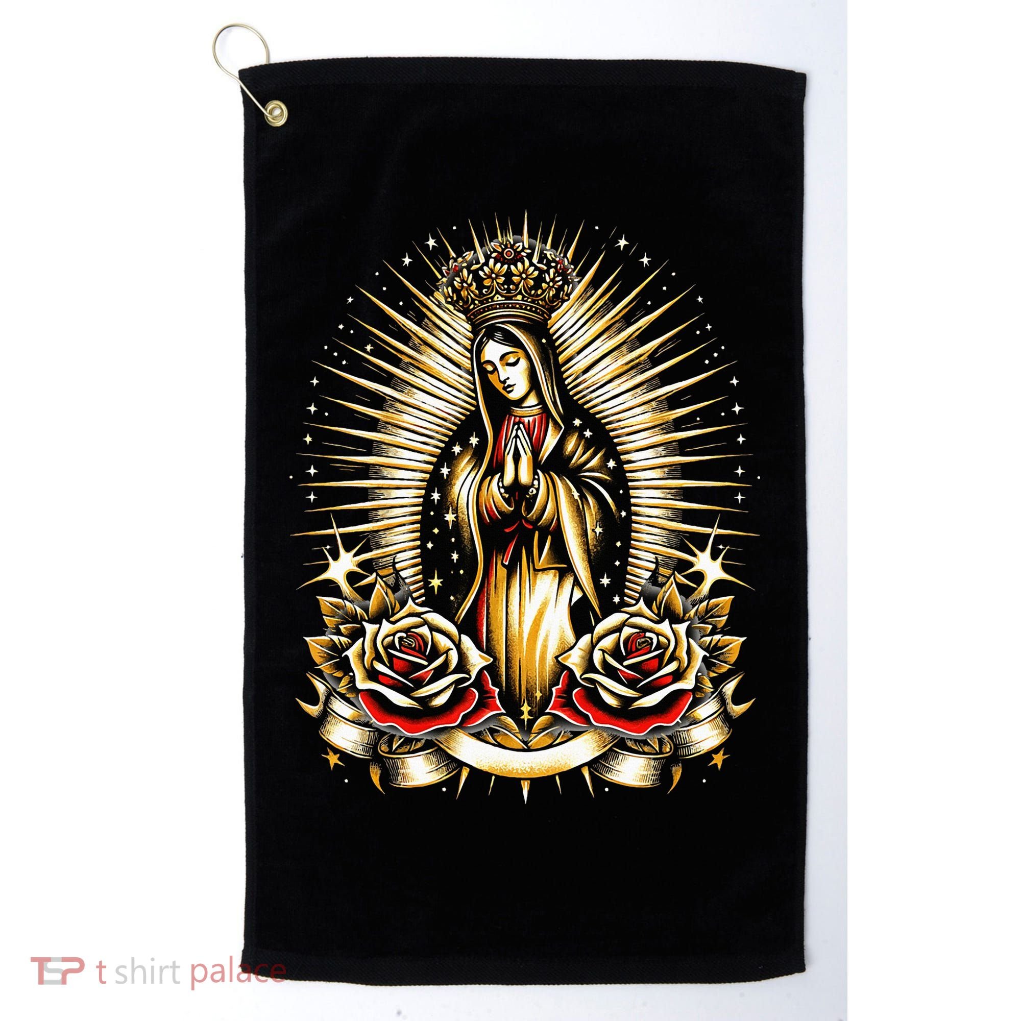 Our Lady Virgen De Guadalupe Virgin Mary Catholic Saint Art Golf Towel
