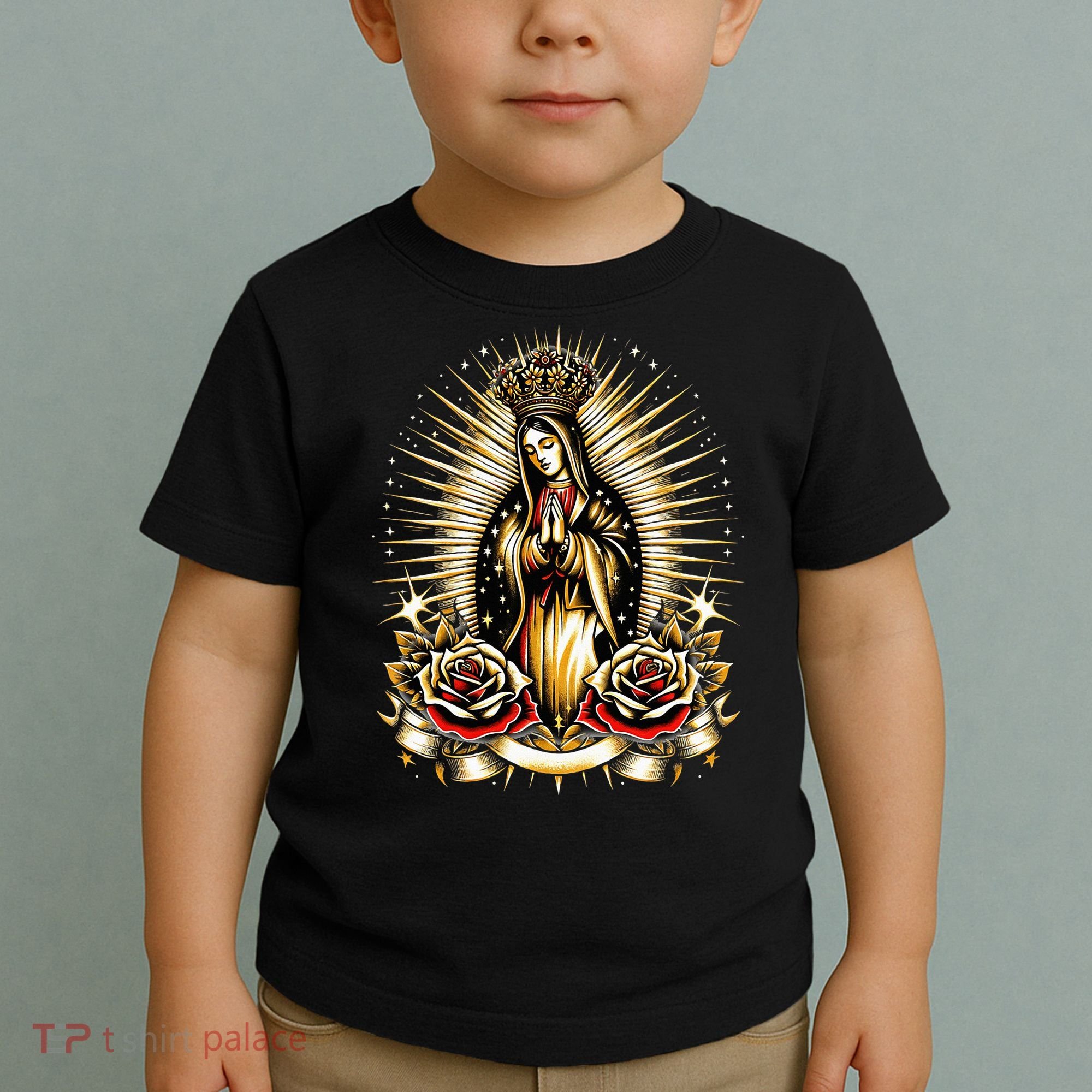 Our Lady Virgen De Guadalupe Virgin Mary Catholic Saint Art Toddler T-Shirt