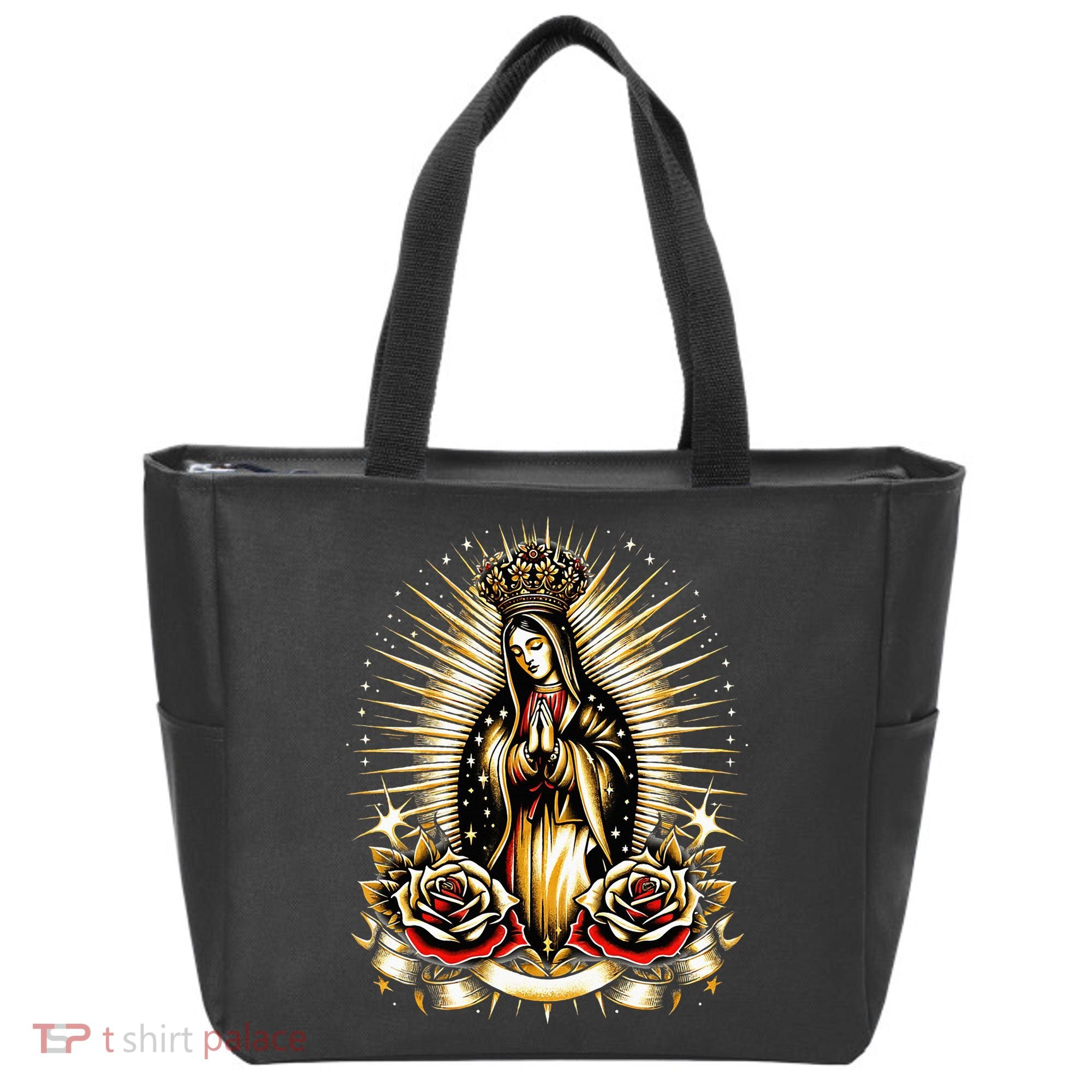 Our Lady Virgen De Guadalupe Virgin Mary Catholic Saint Art Tote Bag