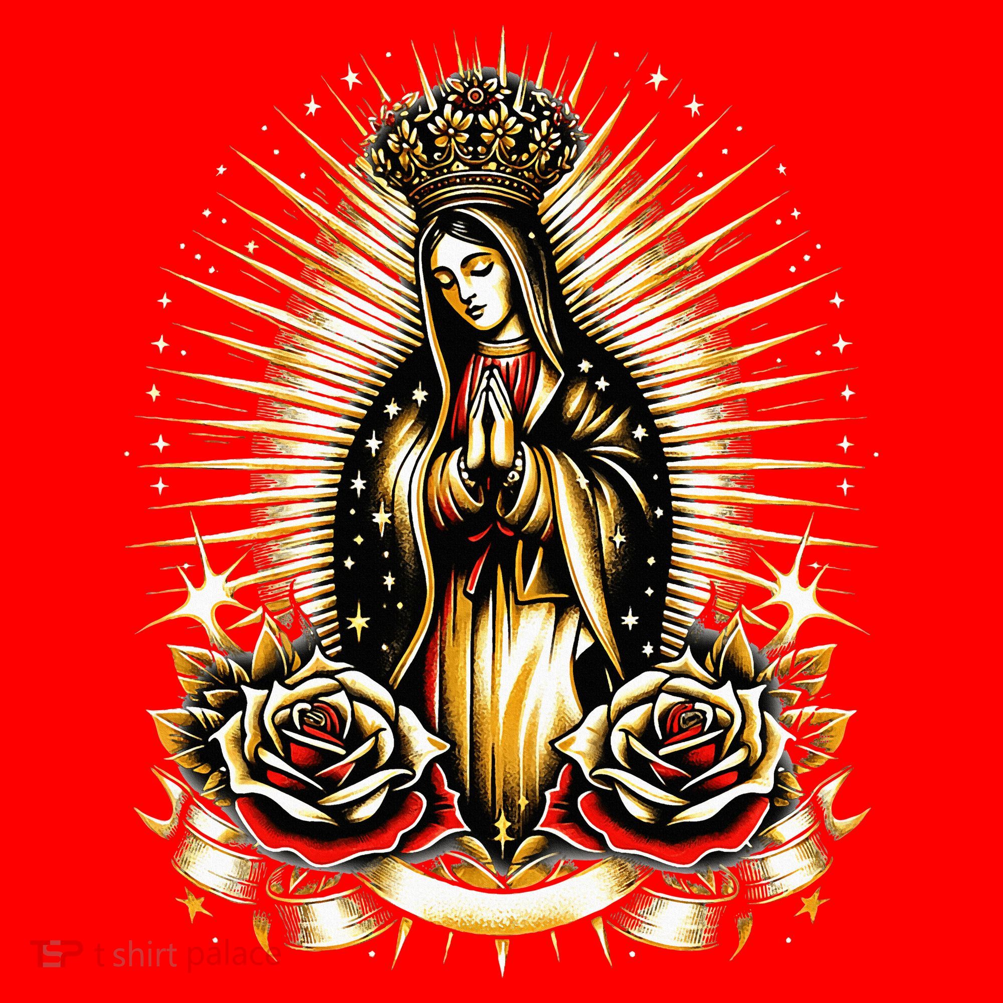 Our Lady Virgen De Guadalupe Virgin Mary Catholic Saint Art Santa Hat