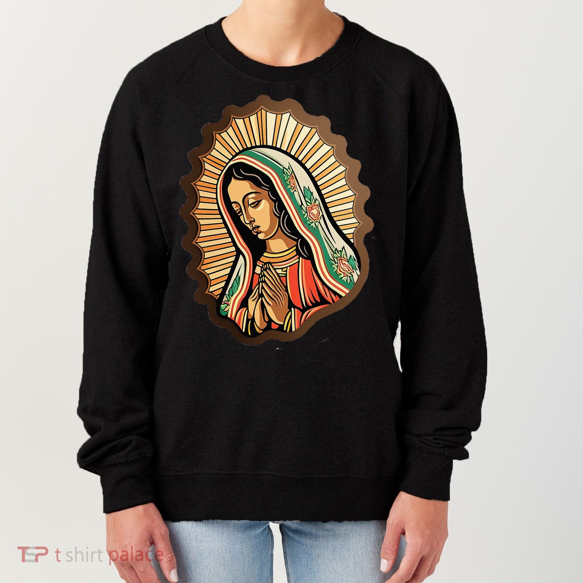 Our Lady Virgen De Guadalupe Mexico Religious Women's Sweatshirt